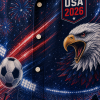 USA Away Night Supporter Hawaiian Shirt print detail