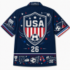 USA Match Day Border Hawaiian Shirt back view