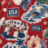 USA Sticker Collage Match Day Hawaiian Shirt print detail